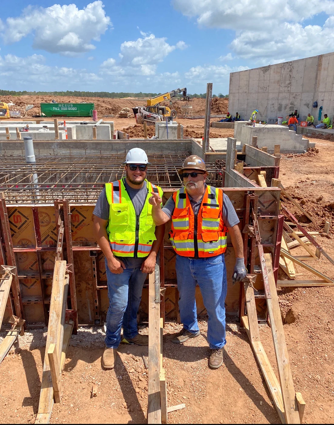 Tejas Civil Construction Group owners at an active construction site